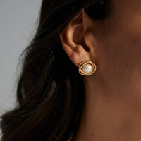 Natural Freshwater Pearl Earrings in Sterling Silver