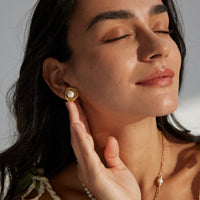 Natural Freshwater Pearl Earrings in Sterling Silver