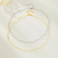 Sterling Silver Wave Choker Necklace