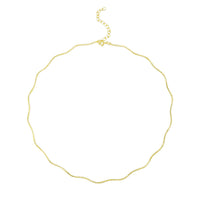 Sterling Silver Wave Choker Necklace