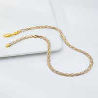 Sterling Silver Diamond-Cut Braided Chain Necklace