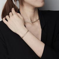 Sterling Silver Diamond-Cut Braided Chain Necklace