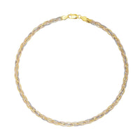 Sterling Silver Diamond-Cut Braided Chain Necklace