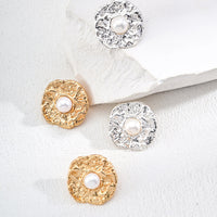 Sterling Silver Large Gold Freshwater Pearl Earrings