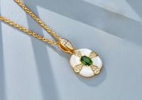 Mother of Pearl Cross Pendant Necklace