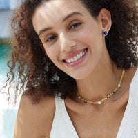 Lapis Lazuli and Pearl Choker Necklace