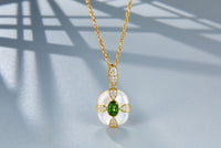 Mother of Pearl Cross Pendant Necklace