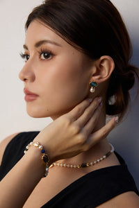 18K Gold Plated Water Grass Agate Bracelet