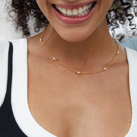 Sterling Silver Pearl Choker Necklace