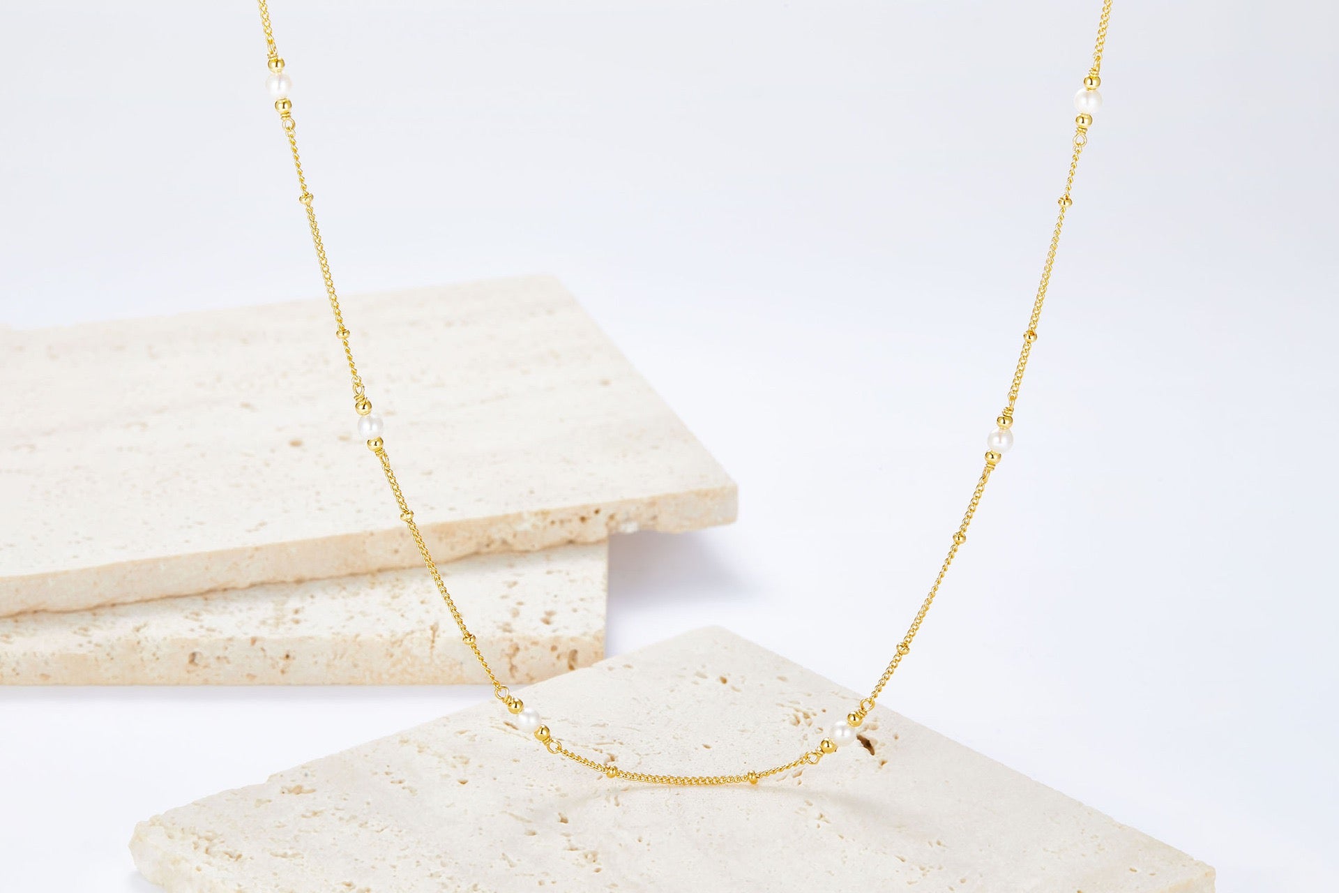 Sterling Silver Pearl Choker Necklace