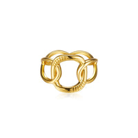 Gold Plated Sterling Silver Link Ring