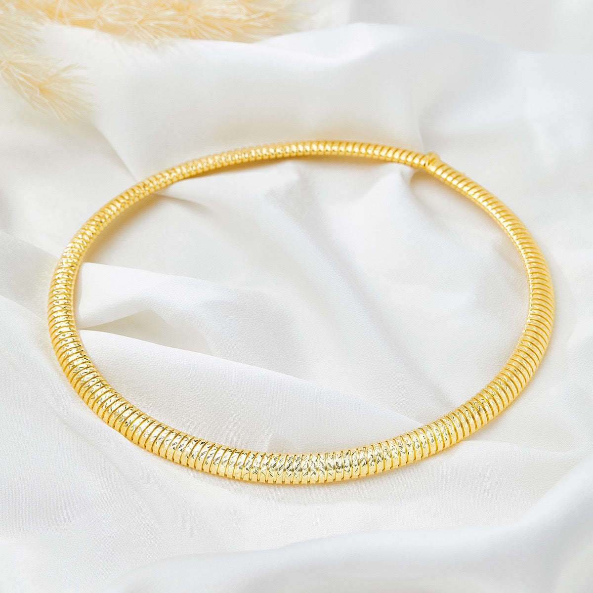 Sterling Silver Radiant Sparkle Choker Necklace