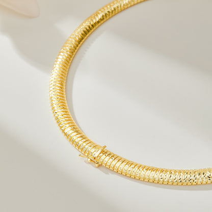 Sterling Silver Radiant Sparkle Choker Necklace