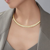 Sterling Silver Radiant Sparkle Choker Necklace
