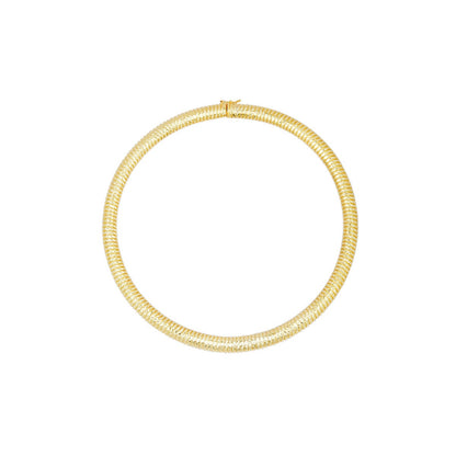 Sterling Silver Radiant Sparkle Choker Necklace