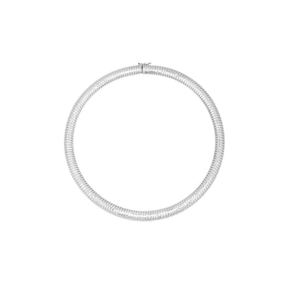 Sterling Silver Radiant Sparkle Choker Necklace