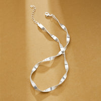 Sterling Silver 6mm Flat Chain Necklace