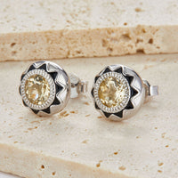 Natural Citrine Aura Spark Earrings