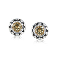 Natural Citrine Aura Spark Earrings