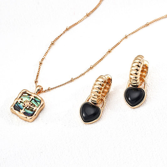 Sterling Silver Abalone Shell Pendant Necklace