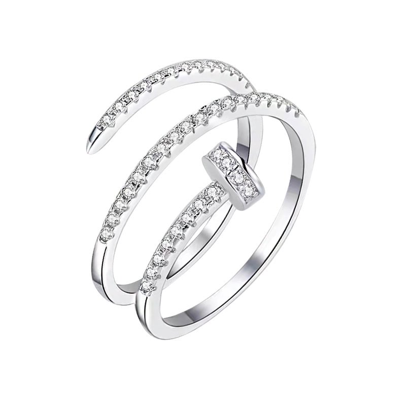 Sterling Silver Nail Stackable Ring