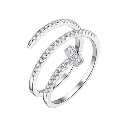 Sterling Silver Nail Stackable Ring