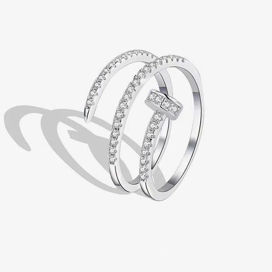 Sterling Silver Nail Stackable Ring