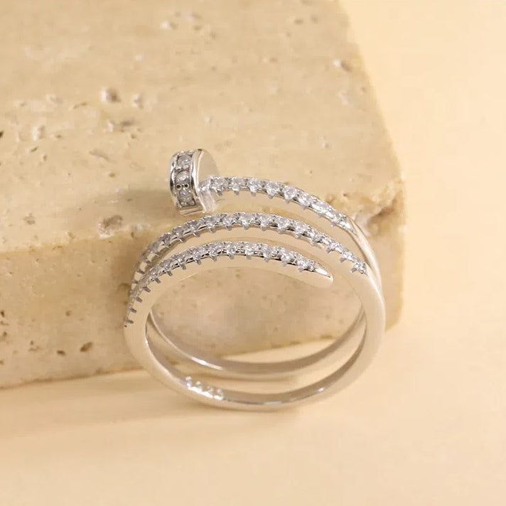 Sterling Silver Nail Stackable Ring