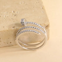 Sterling Silver Nail Stackable Ring