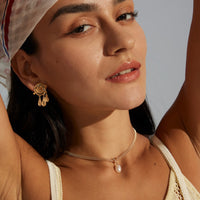 Sterling Silver Freshwater Pearl Ball Chain Necklace