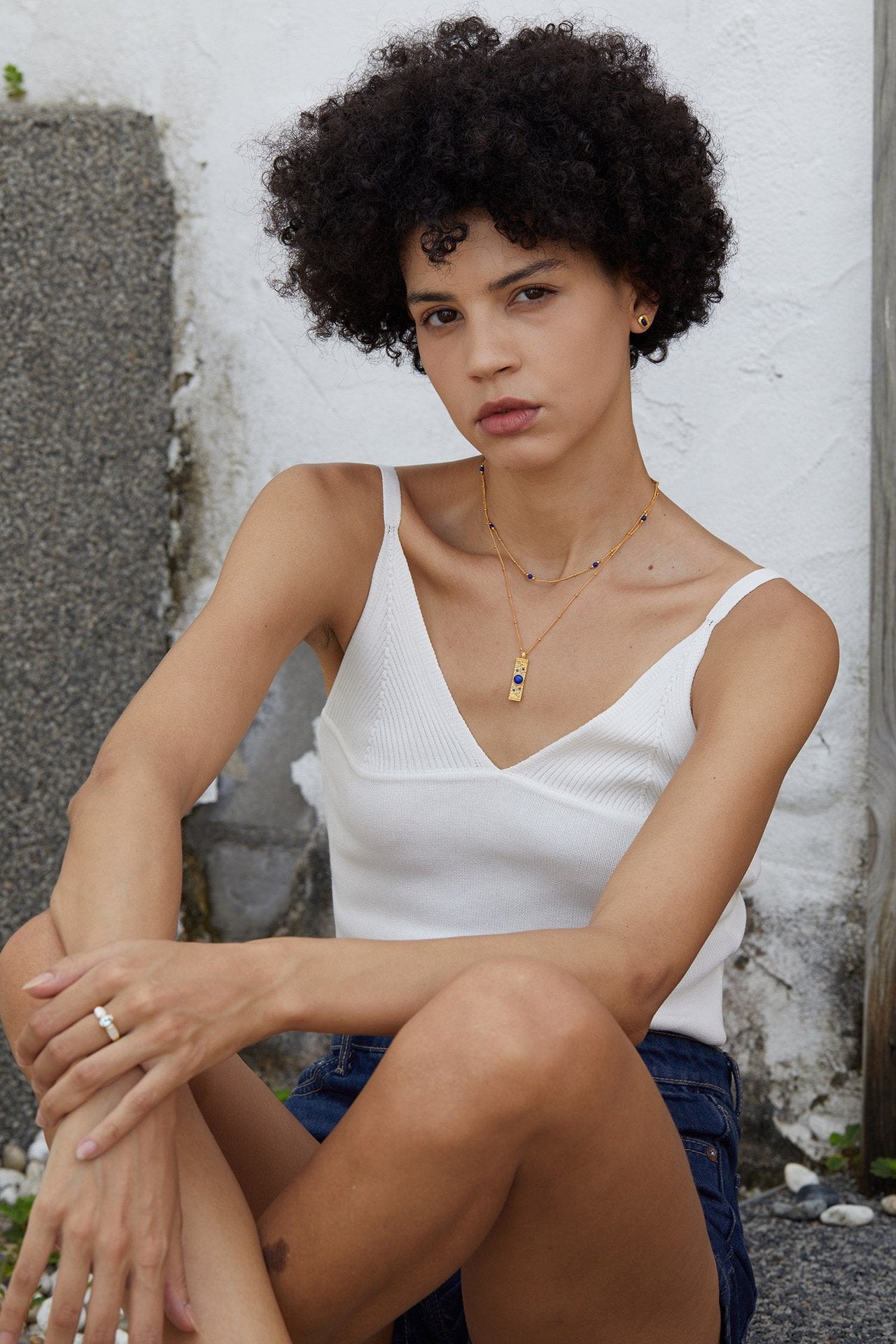 Lapis Lazuli Rectangle Pendant Necklace