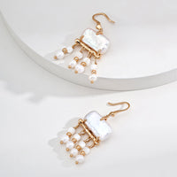 Mother of Pearl Earrings in Gold Plated Sterling Silver