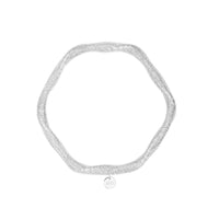 Sterling Silver Wave Stretch Bracelet