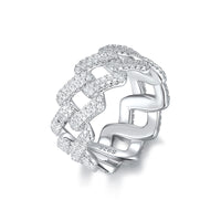 Sterling Silver Micro Pave Cubic Zirconia Ring