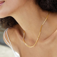 Gold Plated Snake Chain Necklace