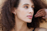 Mother of Pearl Twisted Earrings in Sterling Silver