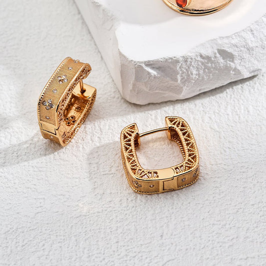 Vintage Hoop Earrings in Sterling Silver