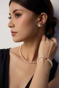 Sterling Silver Natural Freshwater Pearl Bracelet