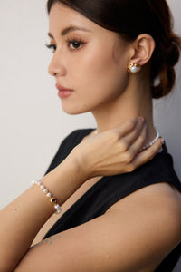 Sterling Silver Natural Freshwater Pearl Bracelet