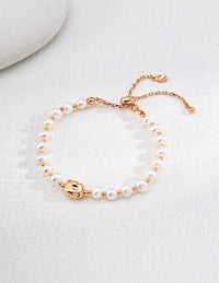 Sterling Silver Natural Freshwater Pearl Bracelet