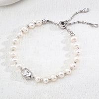 Sterling Silver Natural Freshwater Pearl Bracelet