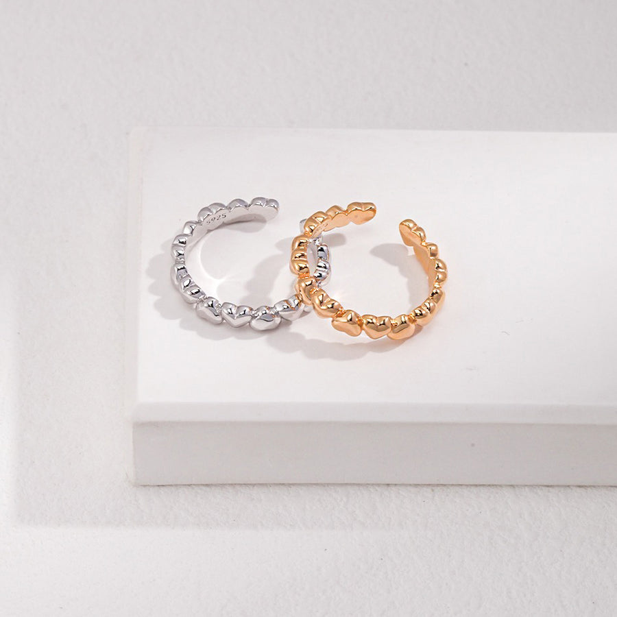 Sterling Silver Heart Open Ring