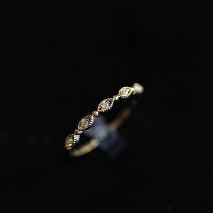 Sterling Silver Cubic Zirconia Stackable Ring