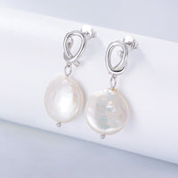 Sterling Silver Baroque Pearl Dangle Earrings