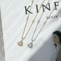Dancing Girl Crystal Heart Necklace