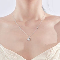 Dancing Girl Crystal Heart Necklace