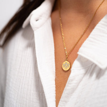 18K Gold PVD Bee Pendant Necklace