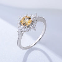 Sterling Silver Natural Citrine Ring