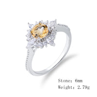 Sterling Silver Natural Citrine Ring