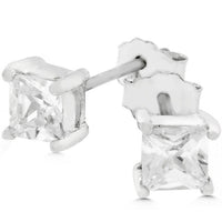 Anna Princess Cut Stud Earrings